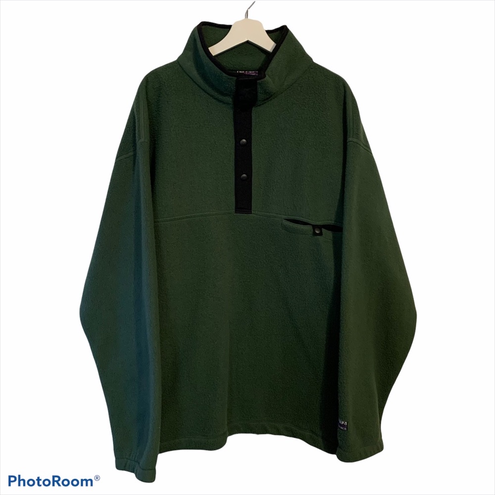 Sierra Experience XLT fleece pullover four button mens 3 pocket vintage soft